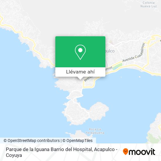 Mapa de Parque de la Iguana Barrio del Hospital