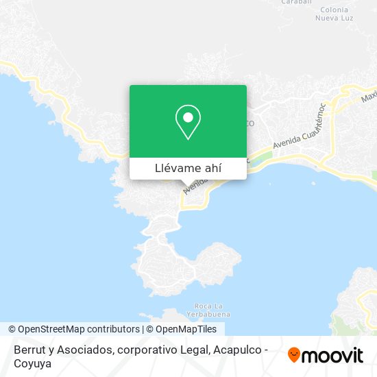 Mapa de Berrut y Asociados, corporativo Legal