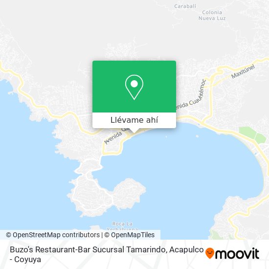 Mapa de Buzo's Restaurant-Bar Sucursal Tamarindo