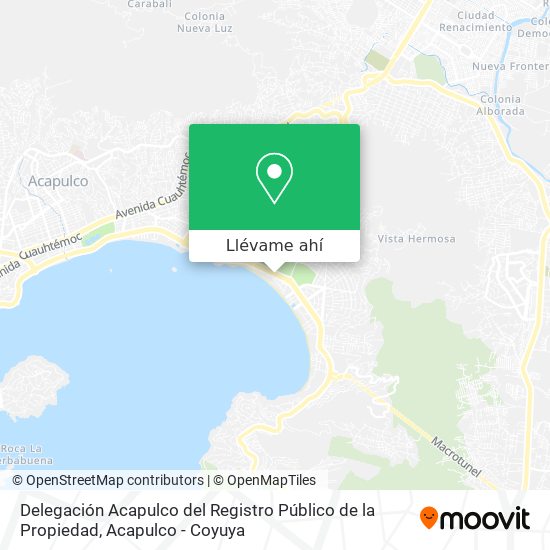 Mapa de Delegación Acapulco del Registro Público de la Propiedad