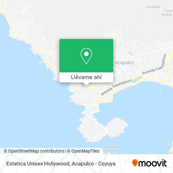Mapa de Estetica Unisex Hollywood