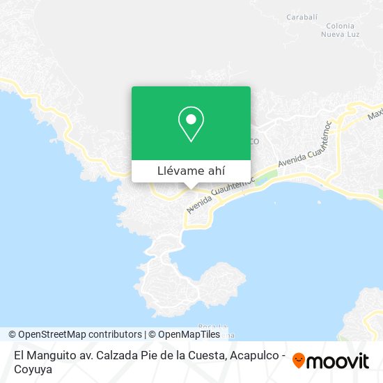 Mapa de El Manguito av. Calzada Pie de la Cuesta