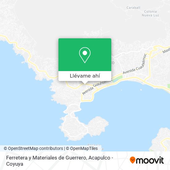 Mapa de Ferretera y Materiales de Guerrero