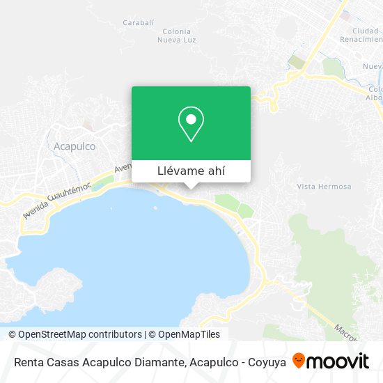 Mapa de Renta Casas Acapulco Diamante