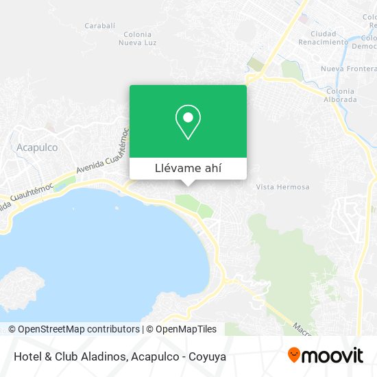 Cómo llegar a Hotel & Club Aladinos en Acapulco De Juárez en Autobús?