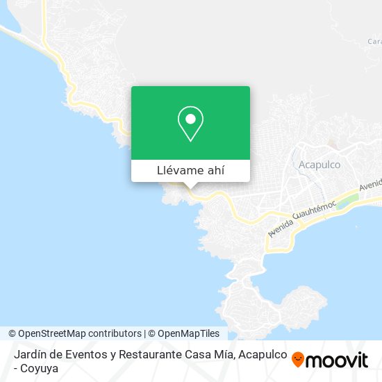 Cómo llegar a Jardín de Eventos y Restaurante Casa Mía en Acapulco De  Juárez en Autobús?