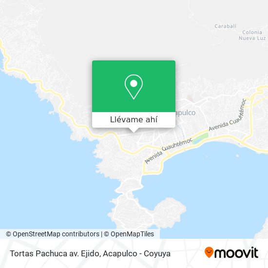 Mapa de Tortas Pachuca av. Ejido