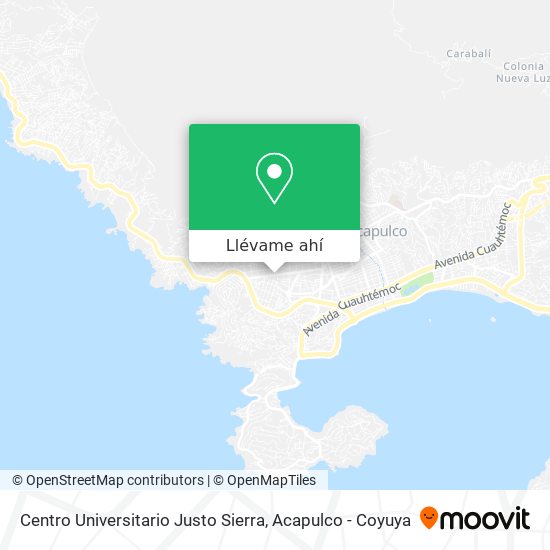 Mapa de Centro Universitario Justo Sierra