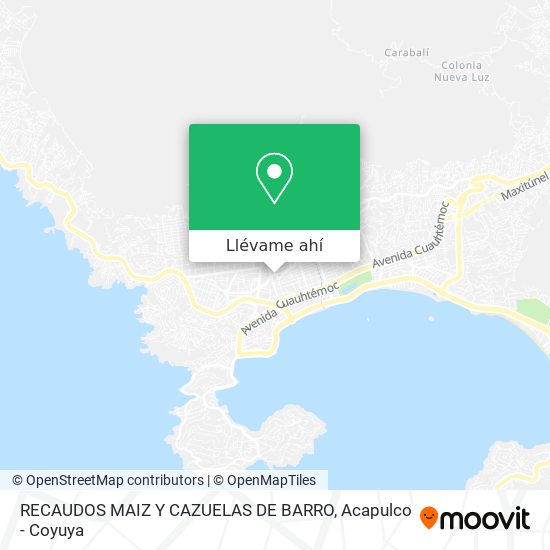 Mapa de RECAUDOS MAIZ Y CAZUELAS DE BARRO