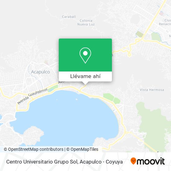 Mapa de Centro Universitario Grupo Sol