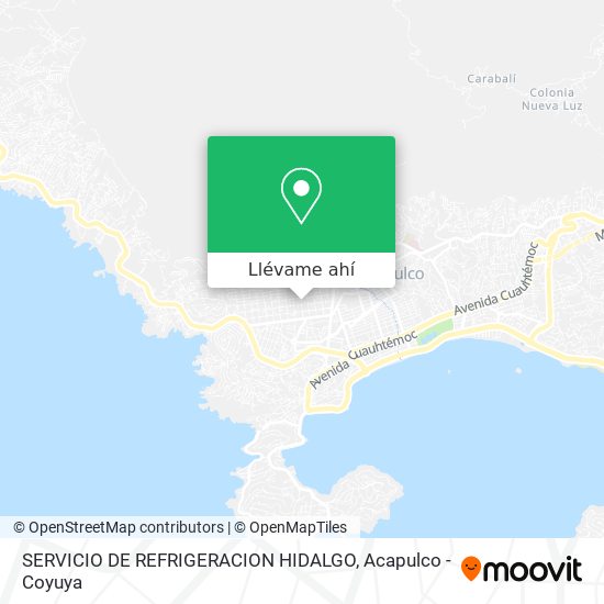 Mapa de SERVICIO DE REFRIGERACION HIDALGO