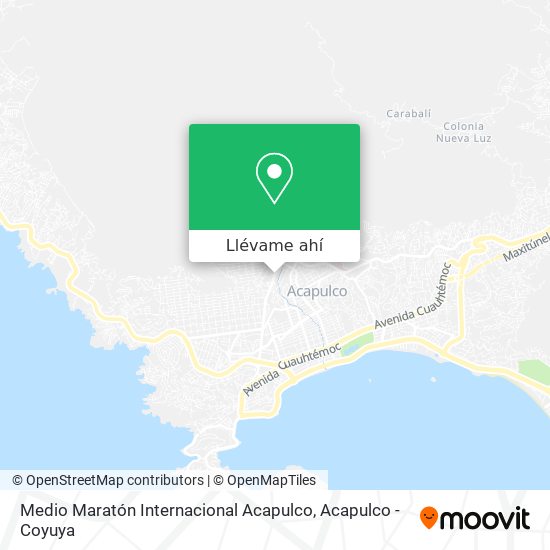 Mapa de Medio Maratón Internacional Acapulco