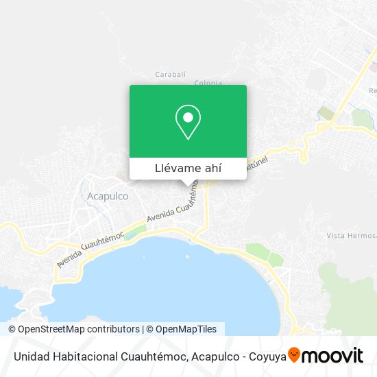 Mapa de Unidad Habitacional Cuauhtémoc