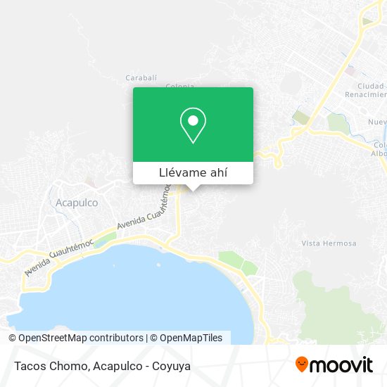 Mapa de Tacos Chomo