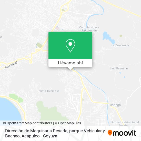 Mapa de Dirección de Maquinaria Pesada, parque Vehicular y Bacheo