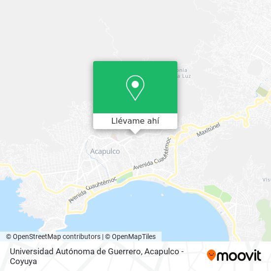Mapa de Universidad Autónoma de Guerrero