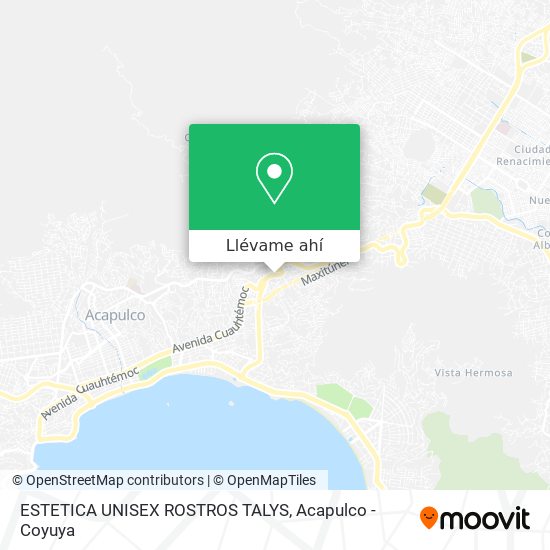 Mapa de ESTETICA UNISEX ROSTROS TALYS