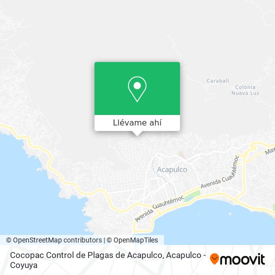 Mapa de Cocopac Control de Plagas de Acapulco