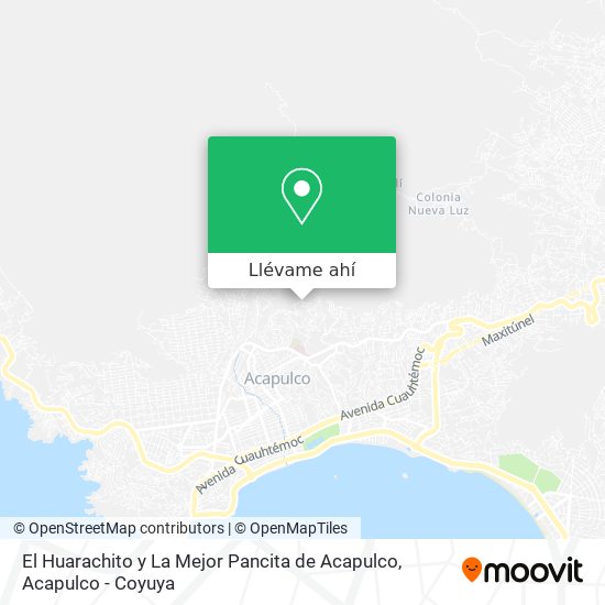 Mapa de El Huarachito y La Mejor Pancita de Acapulco