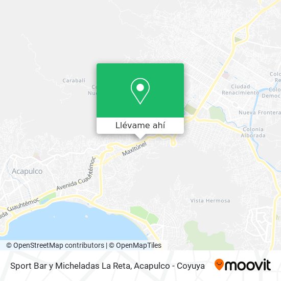 Mapa de Sport Bar y Micheladas La Reta