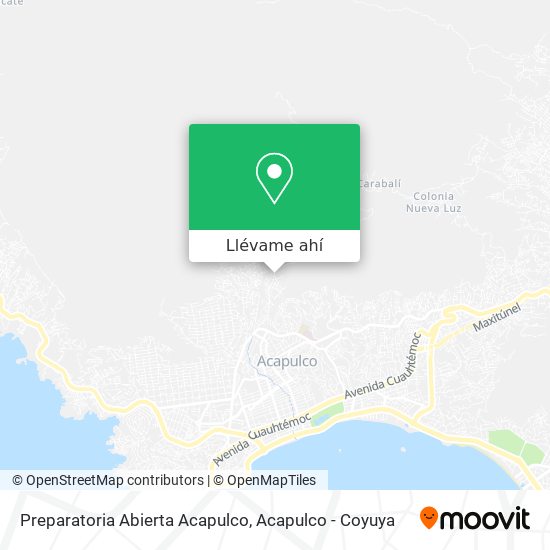 Mapa de Preparatoria Abierta Acapulco