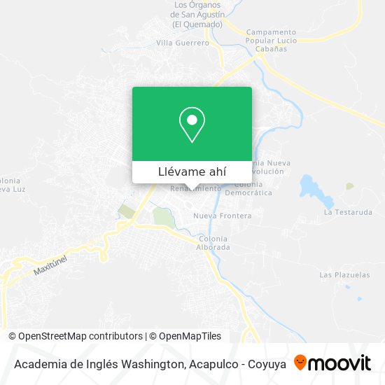 Mapa de Academia de Inglés Washington