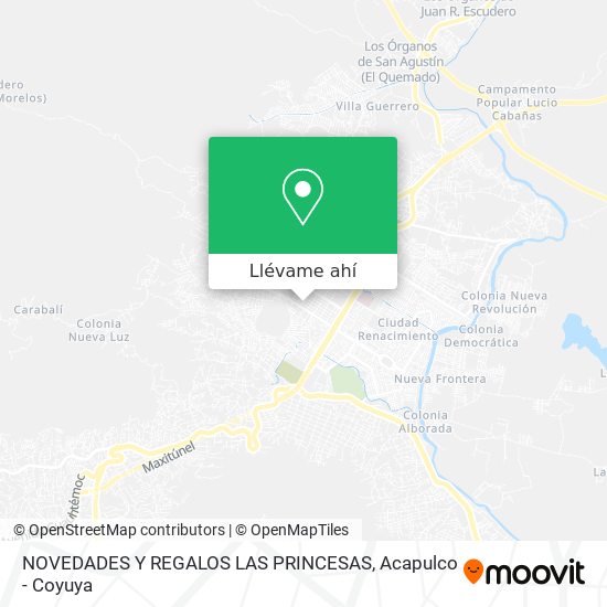 Mapa de NOVEDADES Y REGALOS LAS PRINCESAS