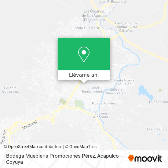 Mapa de Bodega Mueblería Promociones Pérez