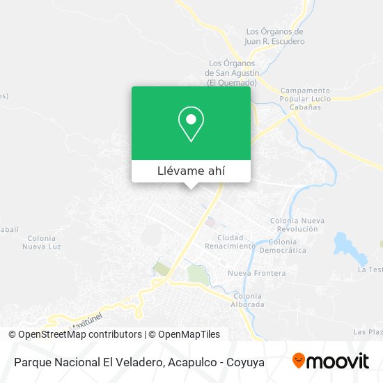 Mapa de Parque Nacional El Veladero