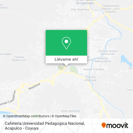 Mapa de Cafeteria Universidad Pedagogica Nacional