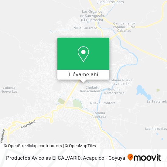 Mapa de Productos Avicolas El CALVARI0