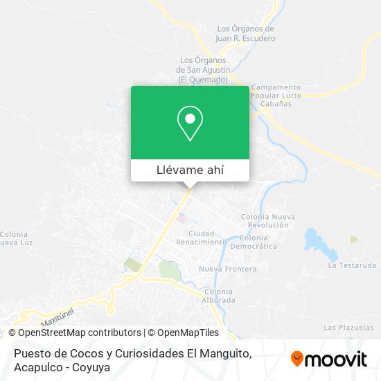 Mapa de Puesto de Cocos y Curiosidades El Manguito