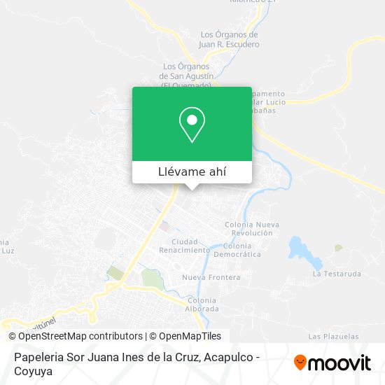 Mapa de Papeleria Sor Juana Ines de la Cruz