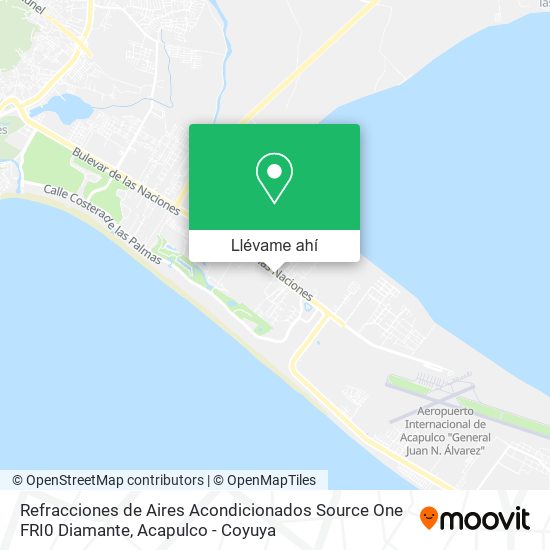 Mapa de Refracciones de Aires Acondicionados Source One FRI0 Diamante