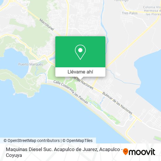Mapa de Maquinas Diesel Suc. Acapulco de Juarez