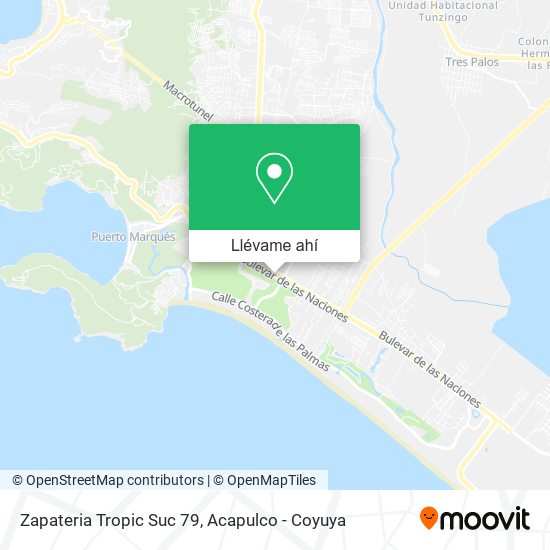Mapa de Zapateria Tropic Suc 79