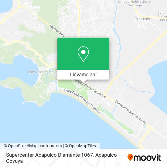 Mapa de Supercenter Acapulco Diamante 1067