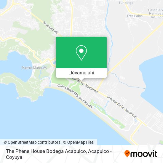 Mapa de The Phene House Bodega Acapulco