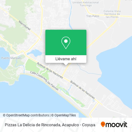Mapa de Pizzas La Delicia de Rinconada