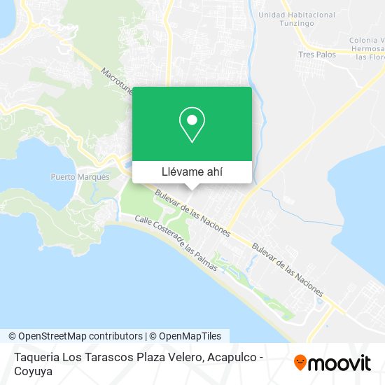 Mapa de Taqueria Los Tarascos Plaza Velero