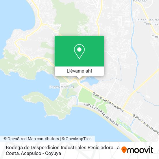 Mapa de Bodega de Desperdicios Industriales Recicladora La Costa