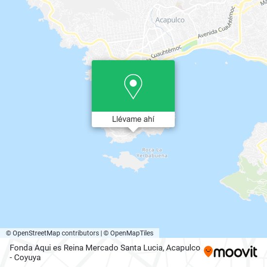 Mapa de Fonda Aqui es Reina Mercado Santa Lucia