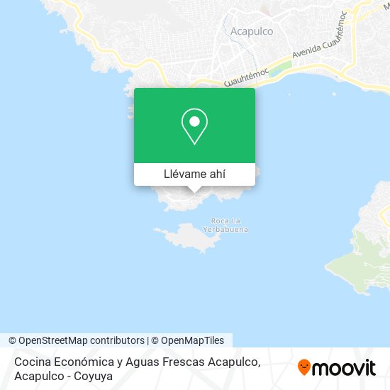 Mapa de Cocina Económica y Aguas Frescas Acapulco