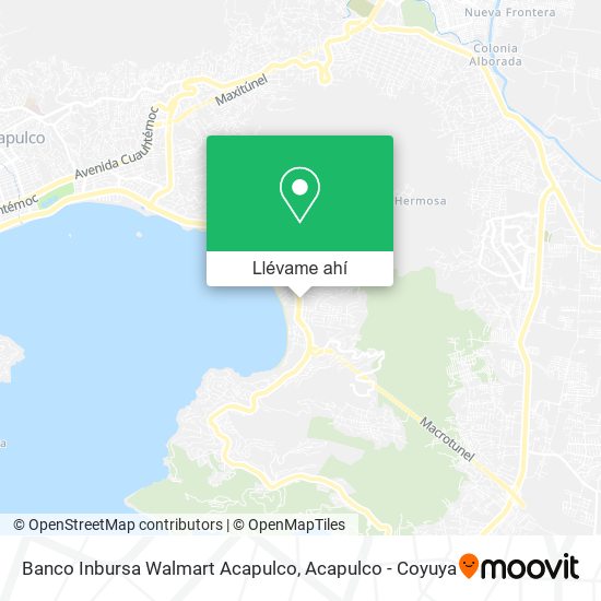 Mapa de Banco Inbursa Walmart Acapulco