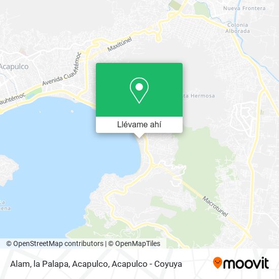 Mapa de Alam, la Palapa, Acapulco