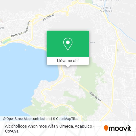 Mapa de Alcoholicos Anonimos Alfa y Omega