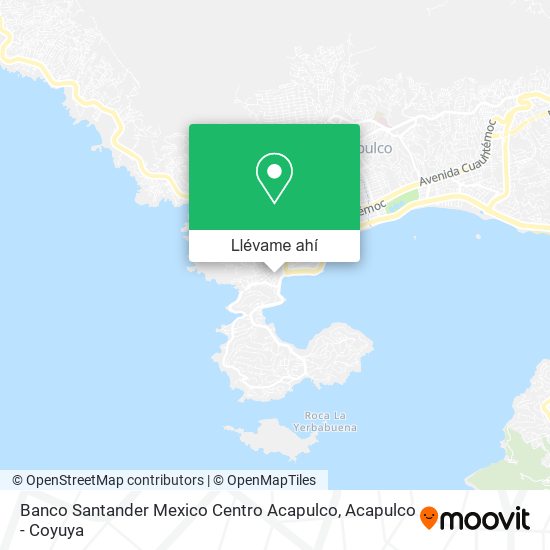 Mapa de Banco Santander Mexico Centro Acapulco