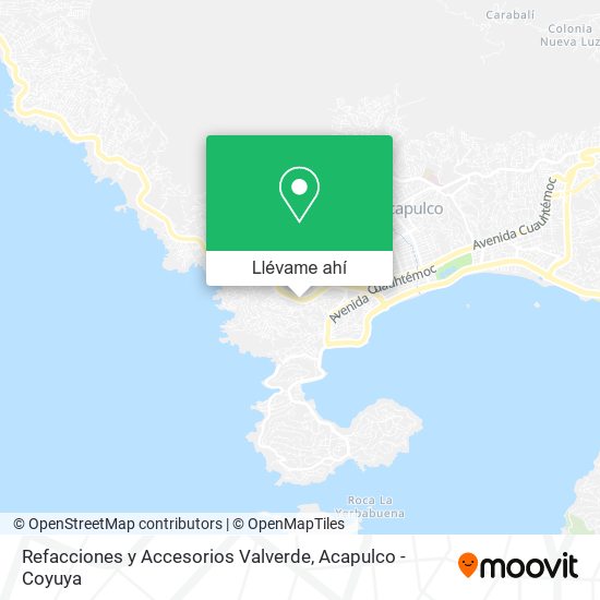 Mapa de Refacciones y Accesorios Valverde