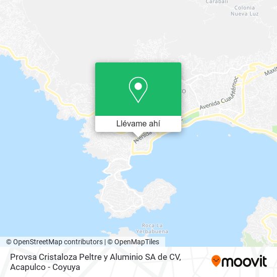 Mapa de Provsa Cristaloza Peltre y Aluminio SA de CV
