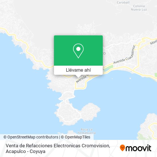 Mapa de Venta de Refacciones Electronicas Cromovision